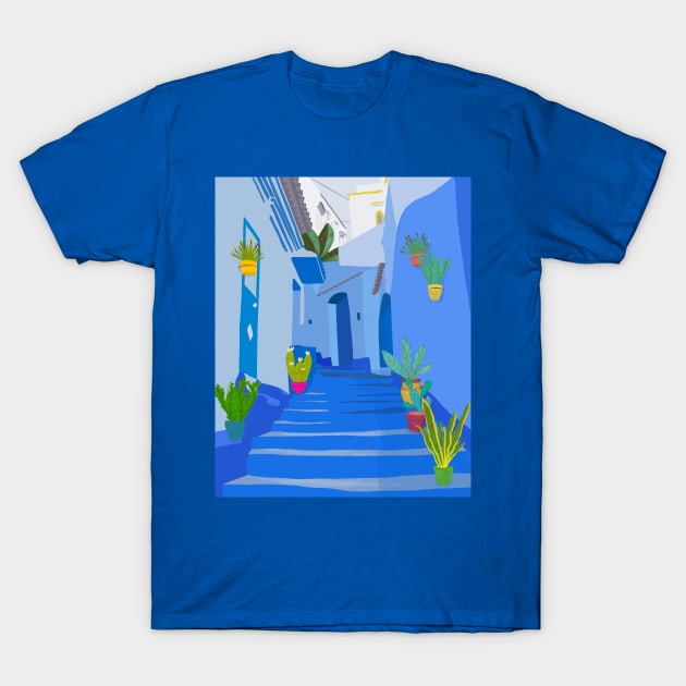 Chefchaouen, Blue city, Morocco T-Shirt by Petras